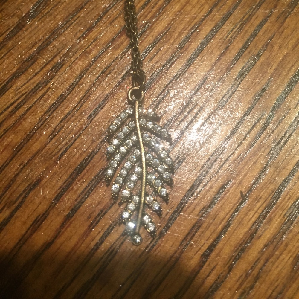 Gold Feather Necklace